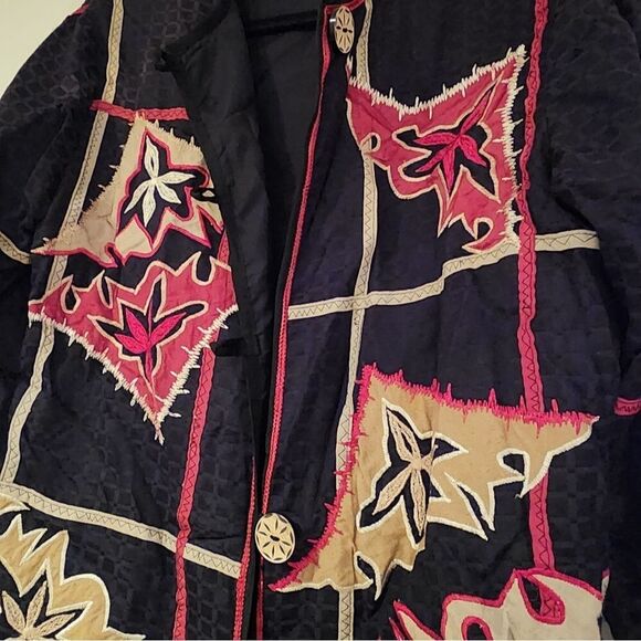 Earth Sea and Sky Vintage black and red jacket M - Picture 4 of 5